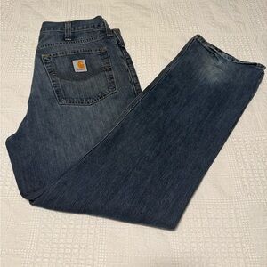 Carhartt Men's Relaxed Fit Deep Blue Jeans